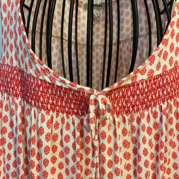 Old Navy Lg Coral print sleeveless boho top - Picture 2 of 6